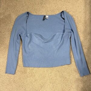 BNWOT Blue Long Sleeve Women's Top